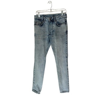 Ksubi Van Winkle Men's Light Wash Button Flu Slim Skinny Leg Jeans Size 29