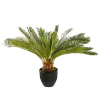KüNstliche GrüN Palme Im Keramik Topf Deko Zimmerpflanze Groß Baum 68Cm Pflanze
