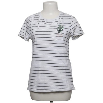 ONLY, T-shirt, Größe: M, Weiß/Schwarz, Bio-Baumwolle, Streifen, Damen #lNd