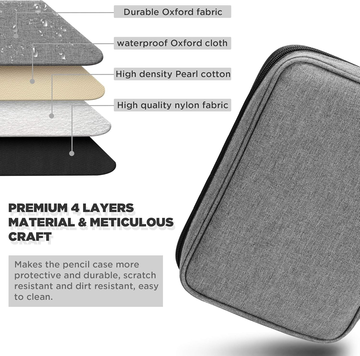 Big Capacity Storage Pouch Marker Pen Pencil Case Simple Stationery Bag Box Art 