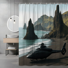 Stylish Black Shower Curtain for Contemporary Bathroom Decor