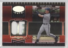 2004 Leaf Certified Cuts Marble Red Position Materials 13/100 Geoff Jenkins 00em