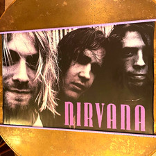 Nirvana Large Official Poster 1990s Deadstock Grunge Alternative Sub Pop