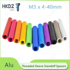 M3 Knurled Round Aluminium Female Thread Standoff Spacer Nuts Socket