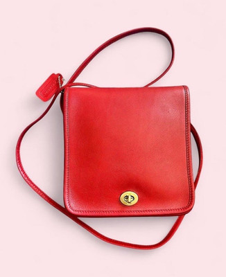 バッグ Vintage COACH Hand bag pouch RED ❤️ Vintage Coach Compact Pouch ❤️ Red Leather • Style 9620 | eBay