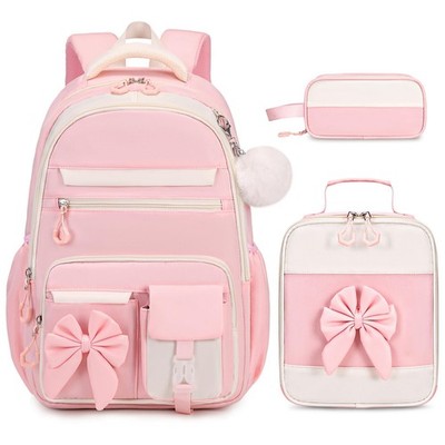 DIGOBAY Backpack for Girls, 3PCS Girls Backpack for School with Lunch Bag Pen...