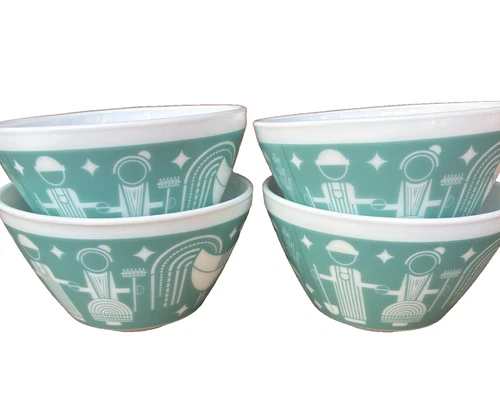 Vintage Charm Bowl Set Inspired by Pyrex Rise & Shine Amish Butterprint 3-Cup