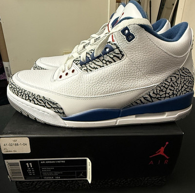 Jordan Air Jordan 3 Retro 2011 DS True Blue White/Blue Sneaker 136064-104