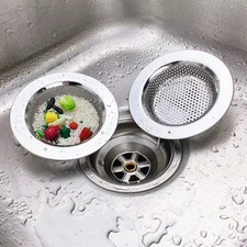 Kitchen Metal Sink Strainer Drain Plug Hole Basin Steel Hair Catcher Filter