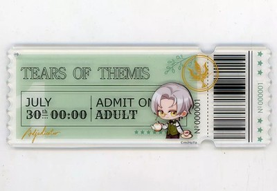 Morizuki Rei Unassigned Case Acryl Ticket Paper Products, Gold Foil, 7x17cm