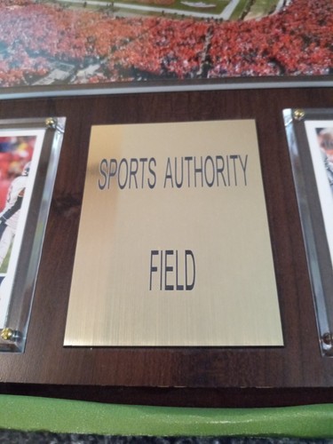 Denver Broncos Sports Authority Field framed plaque + Manning & Demaryius Thomas - Picture 4 of 7