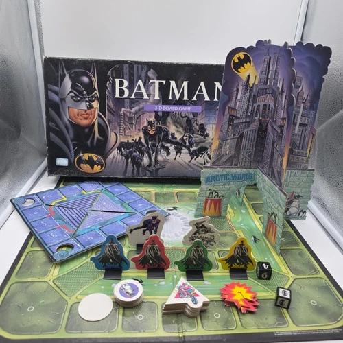 VINTAGE Batman Returns 3D Board Game COMPLETE Parker Brothers 1992 DC Comics