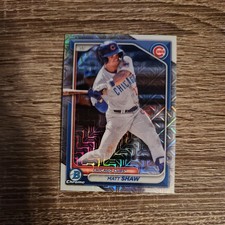 2024 Bowman Mega Box MATT SHAW Mojo Chrome Refractor BCP-30 Chicago Cubs
