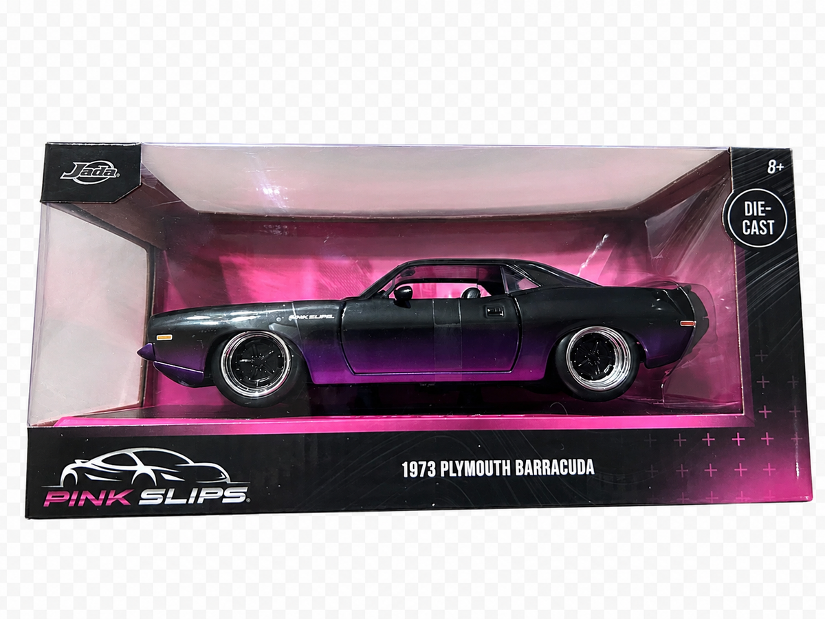 Jada Pink Slips 1973 Plymouth Barracuda 1:24 - Black & Purple | eBay