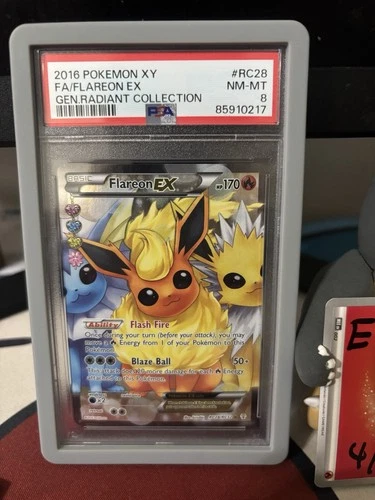Pokemon Flareon EX PSA 8 XY 2016 Generations Radiant Collection NM-MT #RC28
