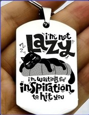 Kitty Cat Pet Animal Stainless Keychain Paw Cute Love Life Funny Lazy Cute