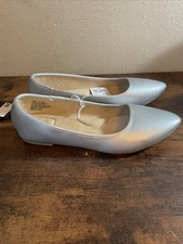 New-SO- Neema Women s Pointed Ballet Flat Sil...