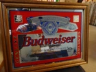 BUDWEISER - KING OF BEER -VINTAGE  WALL SIGN - WOOD  FRAME - 18" x 14"