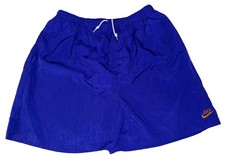 Vintage Nike Nylon Tonal Shorts XL Blue/purple Mesh Lining Pockets 1990 s
