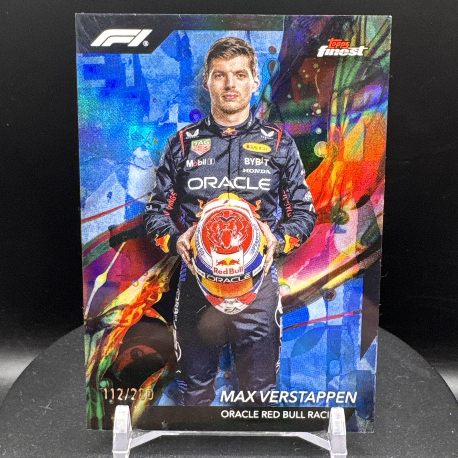 2024 Topps Finest Formula 1 Common Blue Refractor /200 Max Verstappen #95