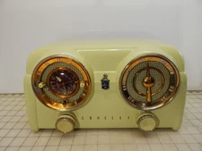 1950’S CROSLEY D-25CE DASHBOARD TUBE CLOCK RADIO Retro Look 13"