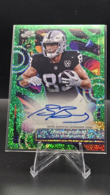 2025 Topps Cosmic Chrome Brock Bowers Auto Green Space Dust /75