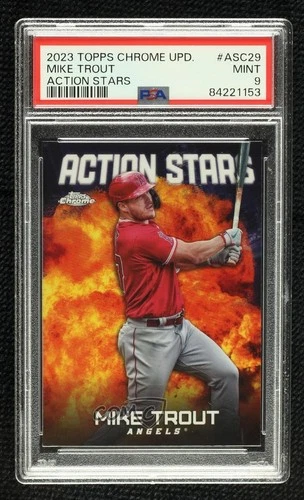 2023 Topps Chrome Update Action Stars Mike Trout #ASC-29 PSA 9 MINT