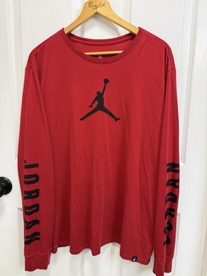 Nike Air Jordan Cloud Elephant Tee Shirt Mens 2XL Red Dri-Fit Jumpman Training