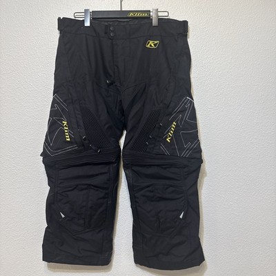 Klim Dakar Pants Size 38  Black Yellow - Excellent Used Condition - Inseam 26