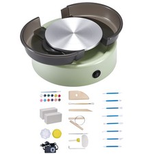 Uimoso Electric Mini Pottery Wheel with 6-Inch Turntable for Kids - Green
