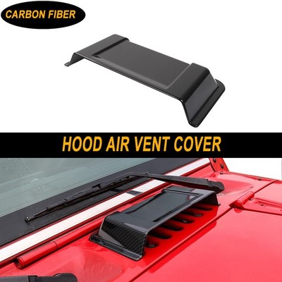  Air Intake Caps Rain Hood Scoop Vent Cover For Jeep Wrangler Jk Tj 1997+Carbon
