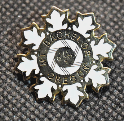 Mt Bachelor  Ski Resort Oregon Snowflake Ski Lapel Pin