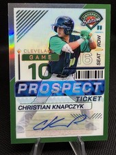 2024 Panini Prospect Edition Christian Knapczyk Green Signatures Holo #54 AUTO