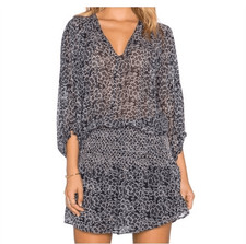 Ulla Johnson Samira Silk Smocked Mini Dress Size 6