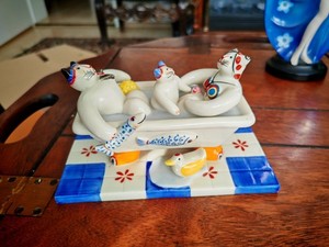 ◆未使用 Villeroy＆Boch Benedikt ビレロイ＆ボッホ ベネディクト 陶器 置物◆/猫/インテリア/消費税0円