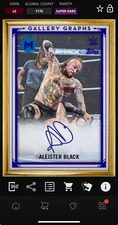 DIGITAL TOPPS WWE SLAM Aleister Black SUPER RARE ULTRAMARINE GALLERY GRAPHS Read