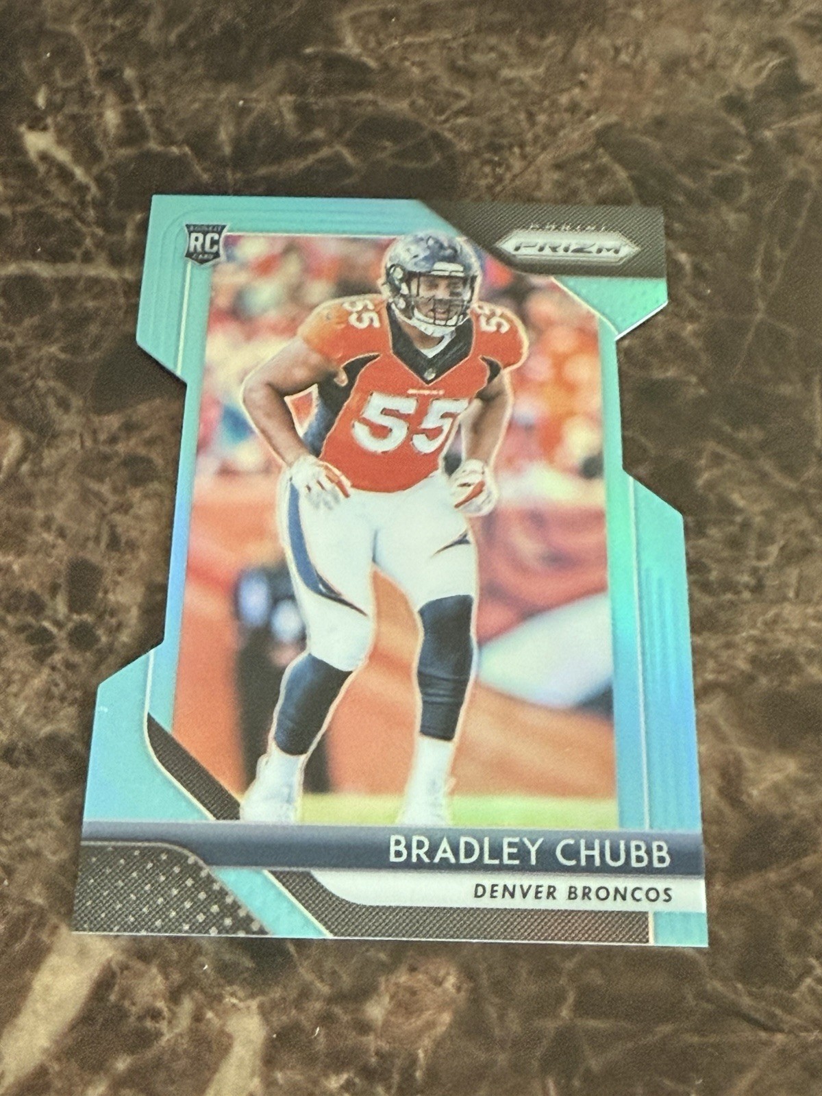 Bradley Chubb 2018 Prizm Light Blue Die Cut #204 45/199