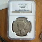 1921 Peace Silver Dollar High Relief Genuine NGC