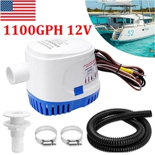 12V 1100GPH Automatic Submersible Boat Bilge Water Pump With Auto Float Switch