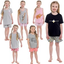 A2Z 4 Kids Girls Short Sleeve Jersey Cotton short Pyjamas Nightwear Set 7-13