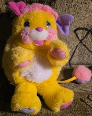 Vintage 80s Mattel Mini Popples Potato Chip Yellow Pink Purple 8'' Plush