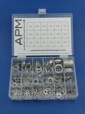 Aluminiumringe Sortiment ALU Dichtringe Dichungstringe &Ouml;lablass Box 525 teilig