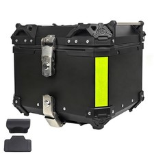 55L Motorcycle Rear Top Box Luggage Top Tail Carrier Tool Box Universal Black