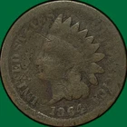 1864 Bronze Indian Head Cent Good G Coin, Damaged #36851