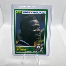 1989 Score #268 Tim Worley RC Rookie Pittsburgh Steelers Football Card