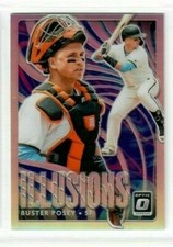 BUSTER POSEY 2020 Panini Donruss Optic PRIZM SILVER HOLO ILLUSIONS GIANTS