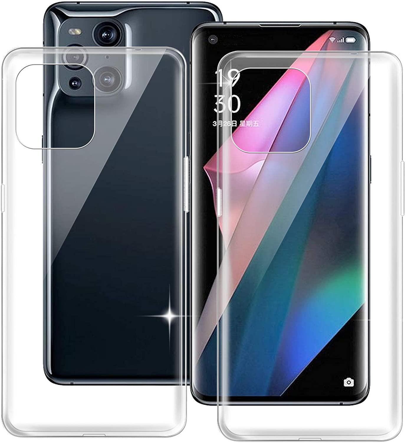 Cover Silicone Trasparente Per Oppo Find X3 Pro - Custodia TPU Antiurto Con Bordi Rinforzati - Morbida E Antiscivolo - 3