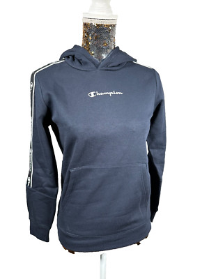 CHAMPION Hooded Sweatshirt Kinder marine blau Größe L Kaputzensweatshirt Kids