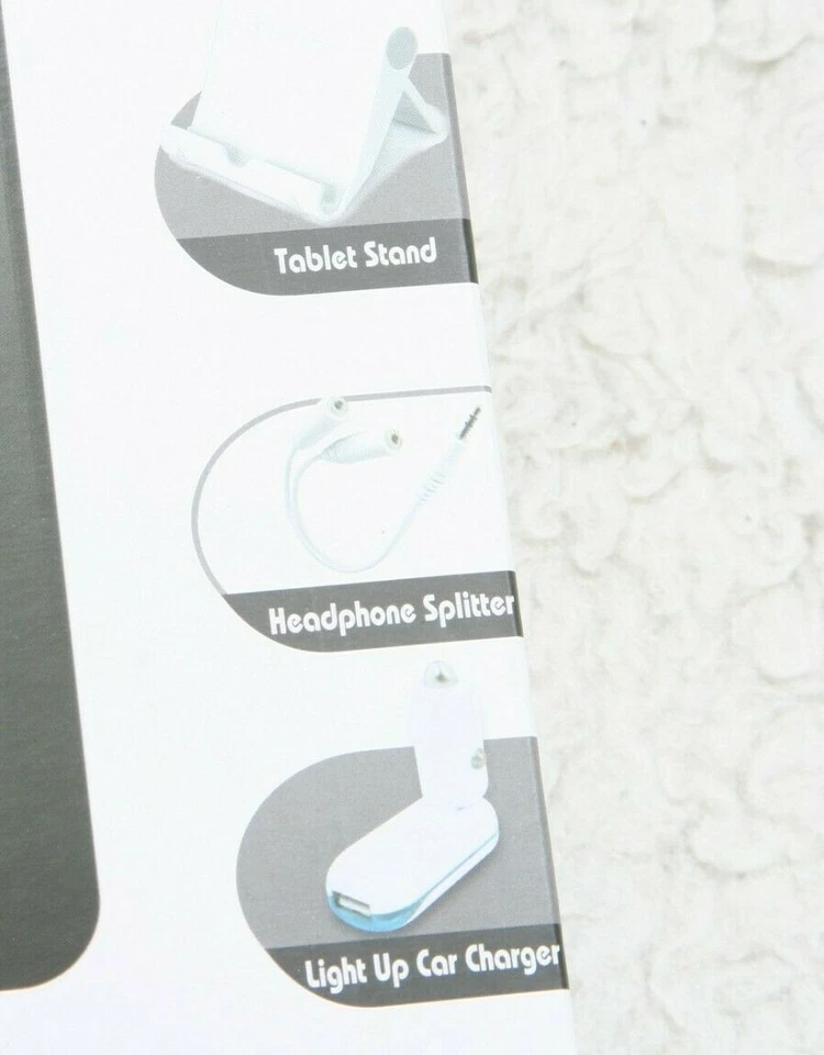 Starter Kit 6 Accessories For Mobile Devices Pen Earbuds USB Cable Charger Stand - Image 4 of 4