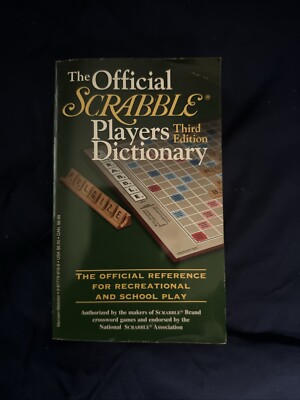 THE OFFICIAL SCRABBLE THIRD EDITION PLAYERS DICTIONARY PAPERBACK GOOD CONDITION